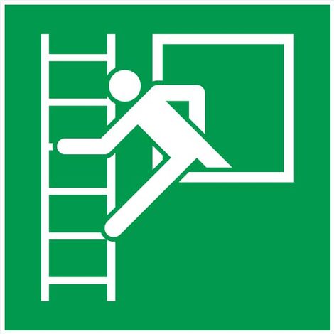 Panneau Fenêtre de secours avec échelle de secours - Rigide 200x200mm - 4220413