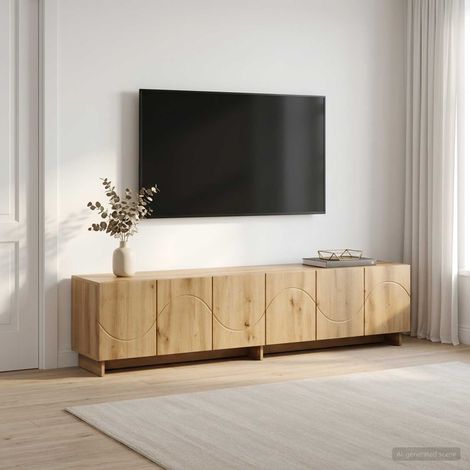 vidaXL Supporto TV 180 x 34,5 x 40 cm Rovere Artigianale (1/5)
