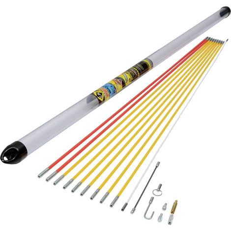 Set de baguettes MightyRod PRO T5421 10 m Ø 7 mm – Connecteur triple fixation – 100 % anti-éclats – Flexibilité pour passages difficiles – C.K Magma