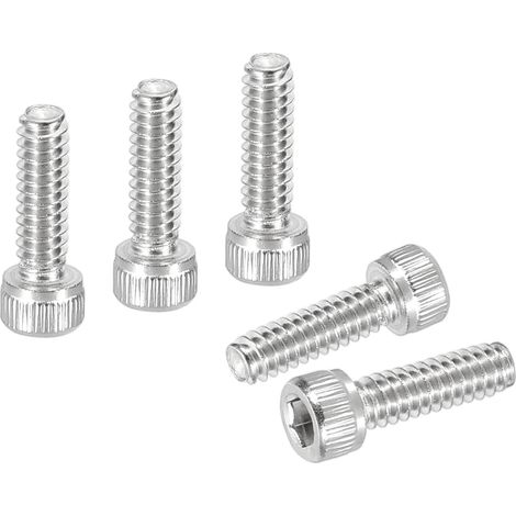 50Pcs 4-40 X 3/8" Vis À Tête Hexagonale Creuse Argent (1/5)