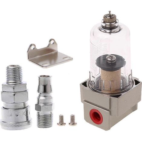 Filtre séparateur d'eau en ligne pour compresseur d'air comprimé AF2000-02 de 1/4 pouce (1/5)