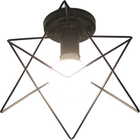 Plafonnier - plafonnier polygonal noir - éclairage tricolore (1/5)