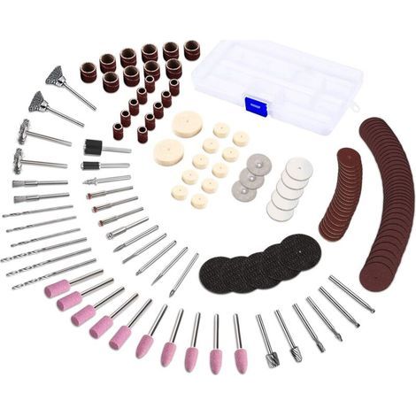 141-teiliges Zubehörset für Rotationswerkzeuge mit 3-mm-Bohrfutter / Universelles Schneid-/Polier-/Bohr-/Schleif-/Gravier-Minischleifer- und Minibohrer-Zubehör für Heimwerkerprojekte