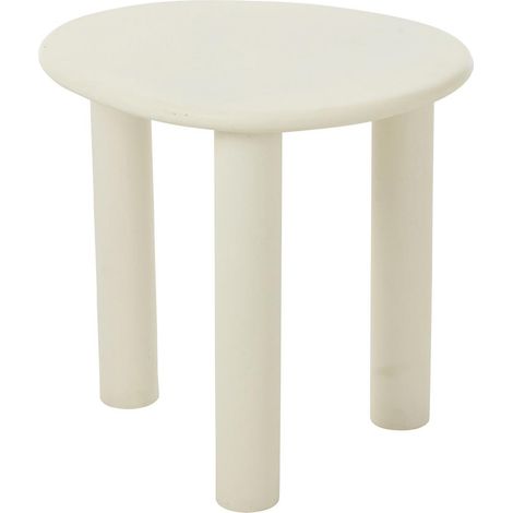 Table d'Appoint Design "Bali" 51cm Blanc (1/5)
