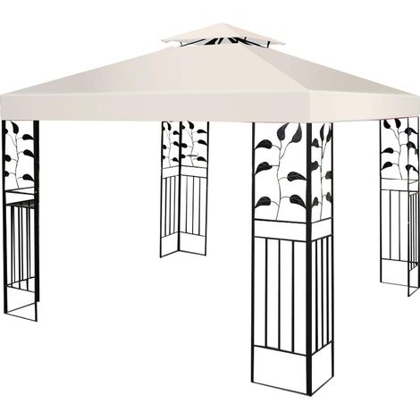 COSTWAY Tetto di Ricambio per Gazebo da Giardino Copertura di Ricambio Gazebo 3 x 3 m (Beige) (1/5)