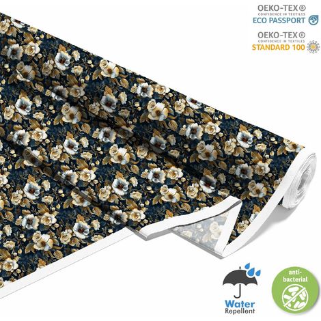 Dekorativer Outdoor-Stoff Oxford - Motiv Blumen I DX5641 (1/5)