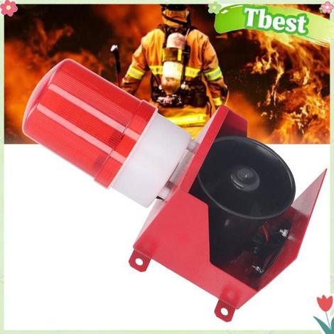 Tbest Alarme de sirène industrielle Sirène industrielle alarme extérieure 115dB son clair klaxon animalerie disque Prise UE 220V (1/5)