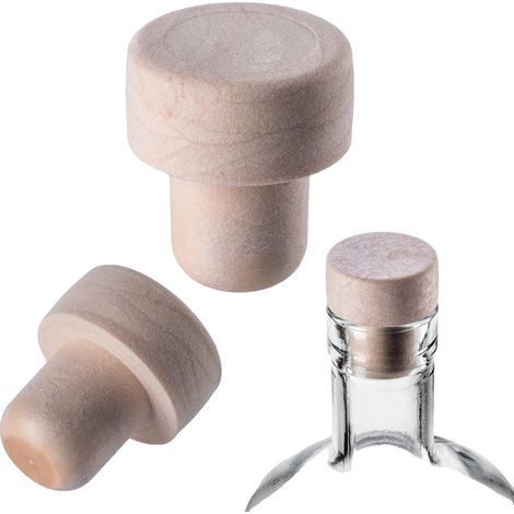 Tapón de botella, material sintético, cierre hermético, marrón. (1/5)
