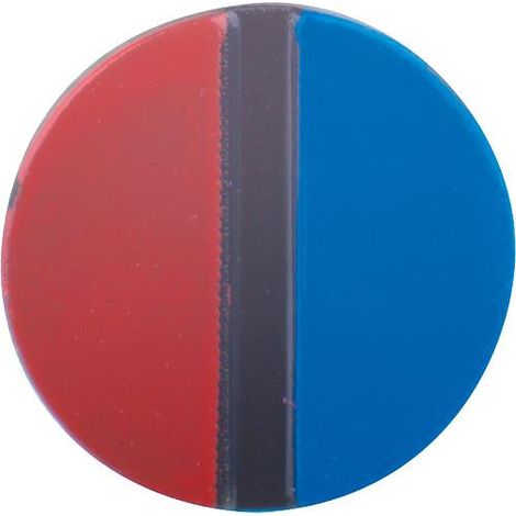Ideal Standard – Cache vis rouge/bleu pour plomberie – Filetage 1/2'' – Fixation rapide – Raccords en cuivre – Finition soignée - A963054NU