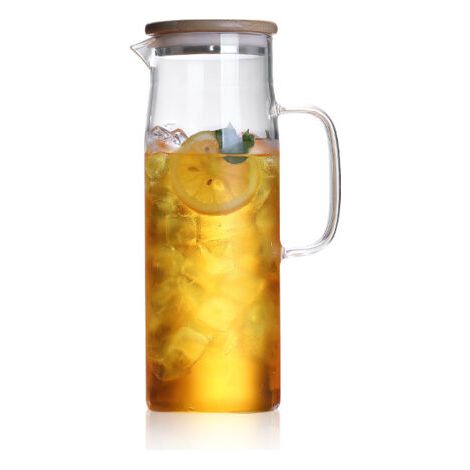 BUNTHAUS Pichet à eau renforcé avec poignée et couvercle en acier inoxydable, 1,5 litre (50 oz) (1/4)