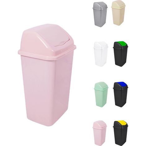 Cubo de Basura con Tapadera Basculante - 15L / 25L / 30L / 50L - Papelera Ideal para Cocina, Baño y Oficina