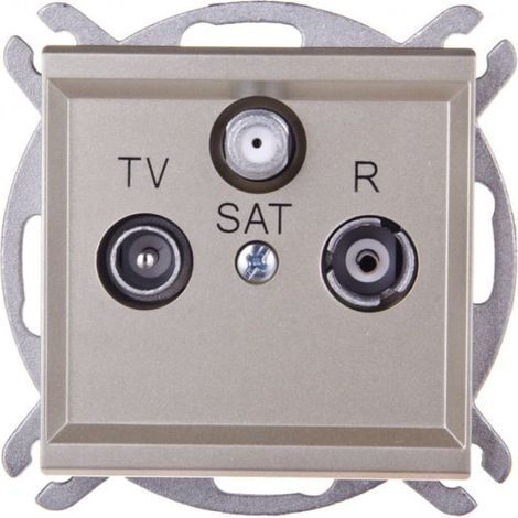 Conector de antena Sonata RTV-SAT, oro champán, GPA-RS/m/39