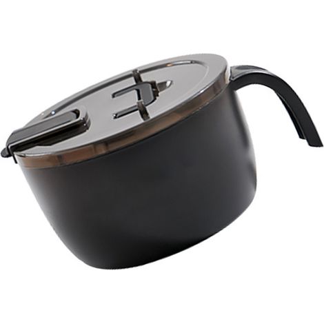 Instant-Nudelschüssel aus Edelstahl, großes Fassungsvermögen, Instant-Ramen-Schüssel mit Deckel, Schülergeschirr, Schwarz (1/5)