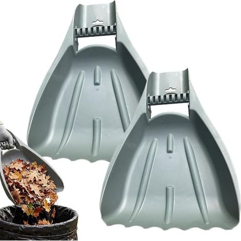 Pelles à Feuilles Grand râteau à Main Robuste, 2 Griffes à Feuilles avec poignée Ergonomique, Outil de Nettoyage de Jardin, Accessoire de Cour extérieure, Pelle Polyvalente pour brindilles d', (1/5)