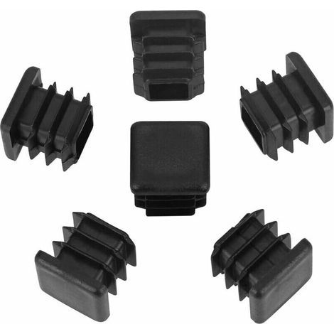 KZQ – Lot de 20 embouts de pieds de chaise en plastique PE – 20 x 20 mm – Antidérapants pour sols – Réduction du bruit de déplacement