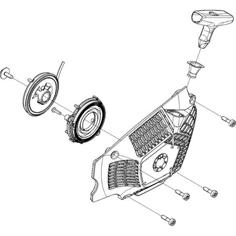 Lanceur complet tronçonneuse Husqvarna 565, 572XP - 575527604