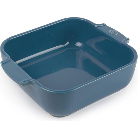 PEUGEOT - Pirofila quadrata in ceramica - 21 cm (manici inclusi) x 17,5 cm x 6 cm - Capacità: 1,1 L - Porzione singola - Garanzia 10 anni - Made in France - Colore azzurro (1/4)