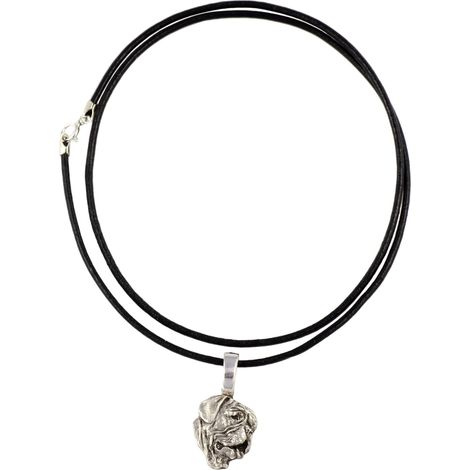Dogue de Bordeaux, Mastino Francese - collana con ciondolo placcato in argento per gli amanti dei cani, gioiello raffinato di Art-Dog (1/5)