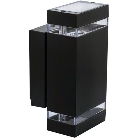 Applique murale extérieure – Aluminium noir – IP44 – Double faisceau – 235x65mm (1/5)