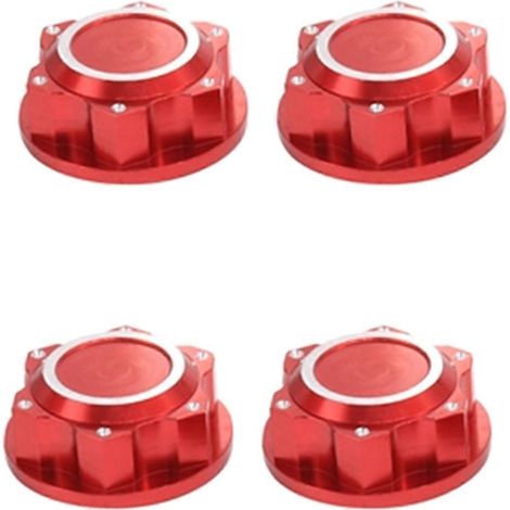24-mm-Sechskant-Radmuttern, rot, für Arrma 1/5 RC-Cars Kraton 8S und Outcast 8S (1/5)