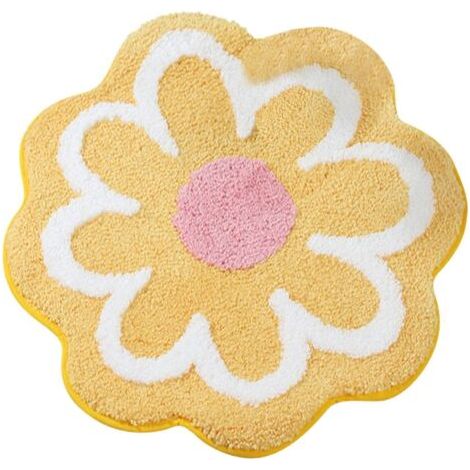 QORVA-Tapis de bain à motif floral 40 x 40 cm – Doux, antidérapant et absorbant, lavable en microfibre pour salle de bain, cuisine, toilettes, chambre d'enfant et animaux domestiques. (1/5)