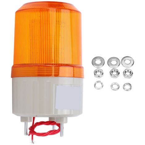 DEESSE SHOP-Garosa Feu D'avertissement BERM 360° LED, Alarme Continue, de Signalisation, équipement D'alarme D'urgence pour Véhicules de Chantier, 220 V CA pour Usines et Immeubles de Bureaux (YELLOW) (1/5)