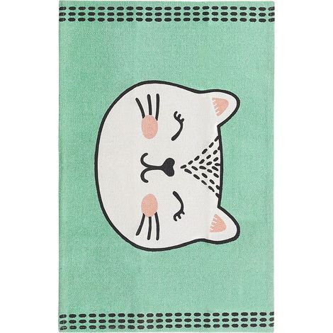 Kids Rug HOWRAH Light Green 60 x 90 cm Cotton