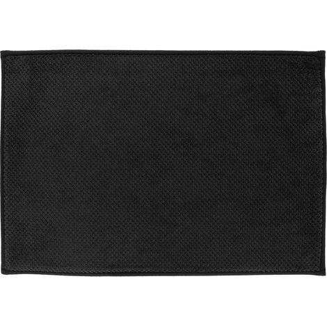 Tapis de salle de bain Noir en microfibre texturé 40 x 60 cm - TENDANCE (1/3)
