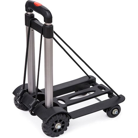 Chariot pliant 4 roues en alliage d'aluminium, diable pliable pour courses et transport de marchandises (1/5)