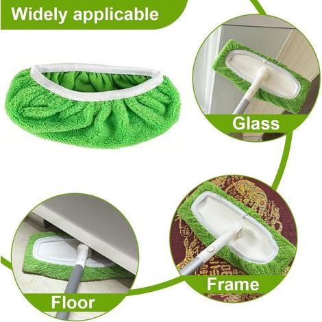 Panni di ricambio riutilizzabili per moci Swiffer, confezione da 10, in microfibra, utilizzabili sia asciutti che bagnati, compatibili con i moci Swiffer. (Testina del mocio non inclusa) (1/5)