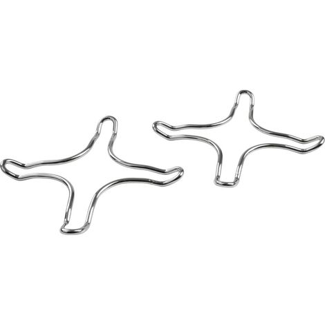 Deckelhalterungen für Gaskocher, Küchen- und Campingzubehör, geeignet für Pfannen, Töpfe und Kaffeemaschinen – verchromter Stahl, 9,5 x 9,5 x 1 cm