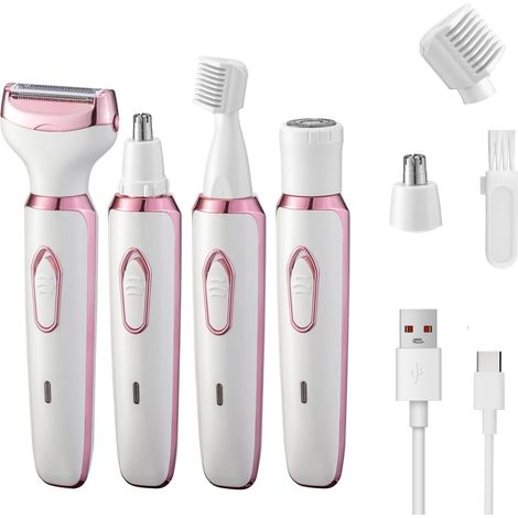 Rasoir/épilateur électrique 4 en 1 - Femme - Rose, Blanc-AquaForge (1/5)
