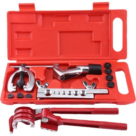 Ensemble de 11 embouts de flexible, 11 embouts de flexible, kit de serrage de flexible de frein, réparation de tuyau de carburant, outils d'évasement et coupe-tube avec coupe-outil (1/5)