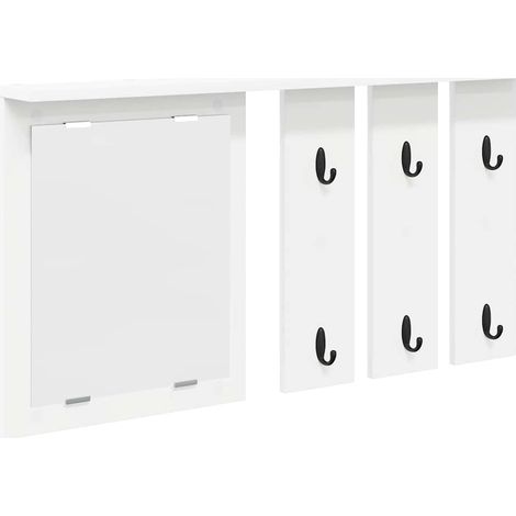 Maison Exclusive - Wandmontierter Kleiderständer mit Regal Weiß 8