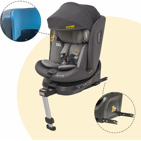 Siège auto enfant 40-150 cm gris – pivotant 360°, ISOFIX (1/5)