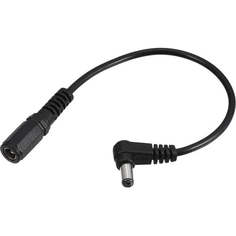 Paquet de 4 câbles courant DC droits à 90° pour caméra CCTV 5,5 mm x 2,1 (1/5)