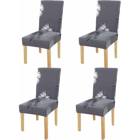 Funda elástica para silla de comedor, funda universal para silla de hogar, restaurante, bar, hotel (4 piezas) (1/5)