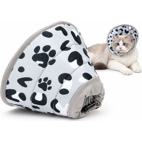Collerette de protection souple pour chat, confortable pour la convalescence et les soins, taille L (1/5)