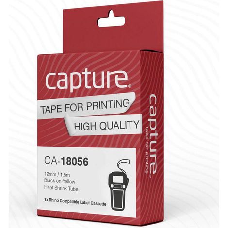 Carta fotografica Capture 12 mm x 1,5 m, nera su sfondo giallo, CA-18056