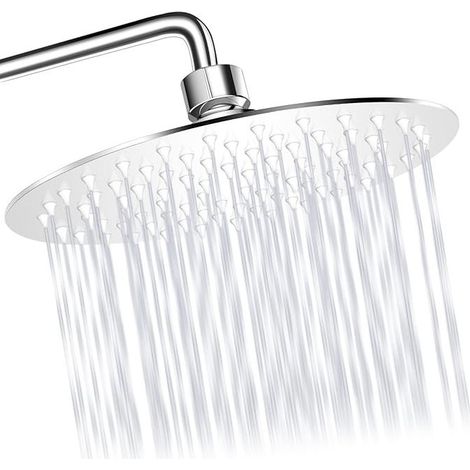 Weilan shower head, bathroom shower head, round anti-limescale shower head, one-piece stainless steel shower head, water-saving shower head (1/5)