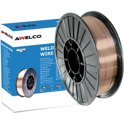 filo per saldatura in acciaio per saldatrici mig a filo bobina diametro 200 mm con filo da 1,0 mm - awelco (1/2)