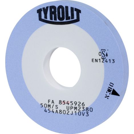 TYROLIT Meule de précision pour rectification cylindrique e x térieure D x T x H (mm), 400 x 40 x 127, Type : A80, 594590 A80
