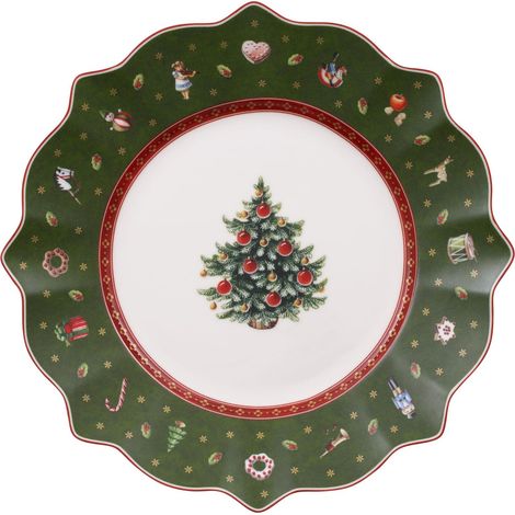 Assiette Petit-Déjeuner Verte, 24 cm, Porcelaine (1/5)