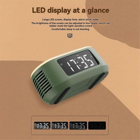 Haut-parleur Bluetooth vert avec plusieurs combinaisons de bruit blanc (1/5)