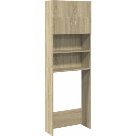 Waschmaschinenschrank Sonoma-Eiche 64x25,5x190 cm Holzwerkstoff