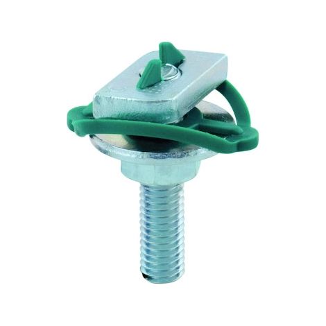 Walraven – Ecrou cylindrique fileté M8 x 40 mm pour acier galvanisé – Écrou coulissant BIS RapidRail avec goujon et rondelle – 6523804