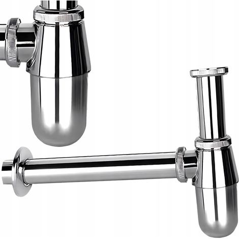 Siphon universel réglable pour lavabo, chromé (1/5)