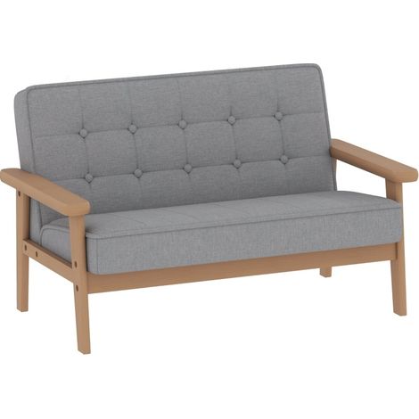 Poltroncina per bambini in legno e tessuto grigio 77 x 42 x 48 cm MODENUIT (1/5)