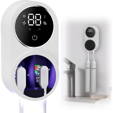 Porte-Brosses à Dents Stérilisateur UV avec Capteur Automatique, Affichage LED, Désinfection 99,9% (1/5)