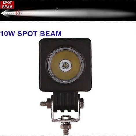 Projecteur de travail LED 10 W tout-terrain 12 V/24 V pour voiture, moto, vélo, 4x4, SUV, feu antibrouillard auxiliaire blanc, clignotant extérieur, projecteur 610S (1/5)
